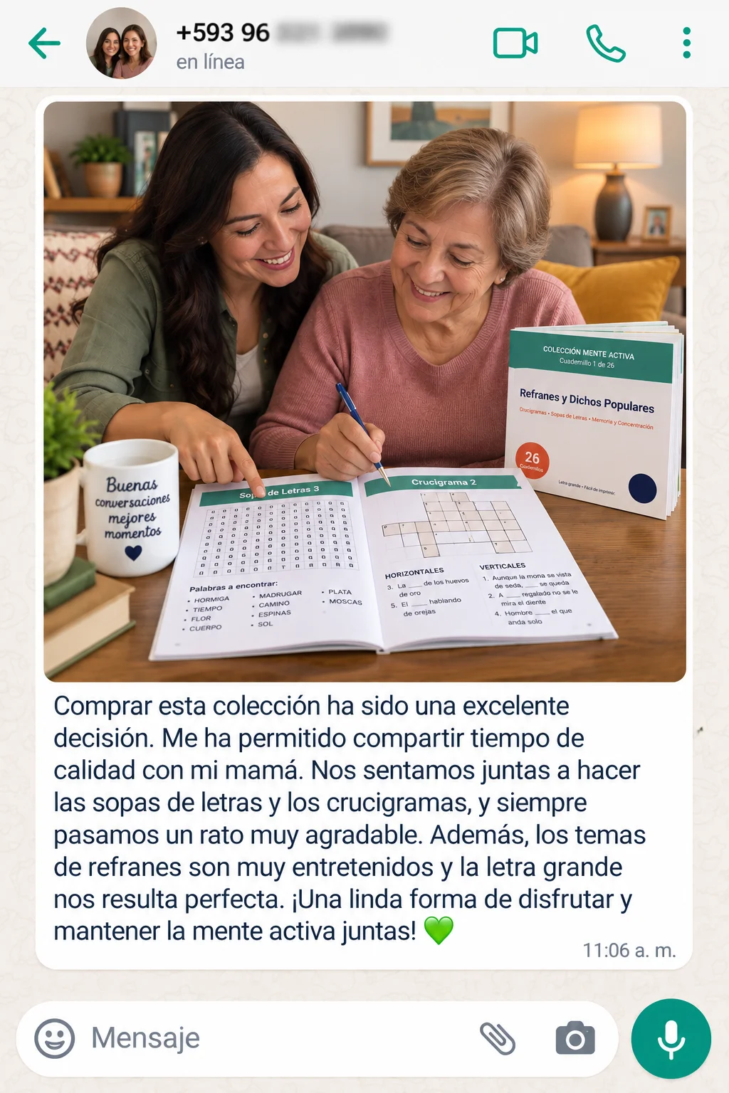 Testimonio real 1 sobre la Colección Mente Activa